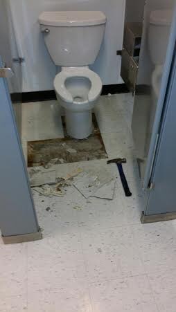 Commercial bathroom renovation in Detroit, MI from Roman Floors & Remodeling